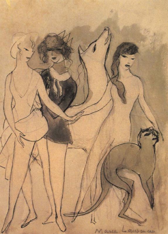 Marie Laurencin Deer,cat and three woman